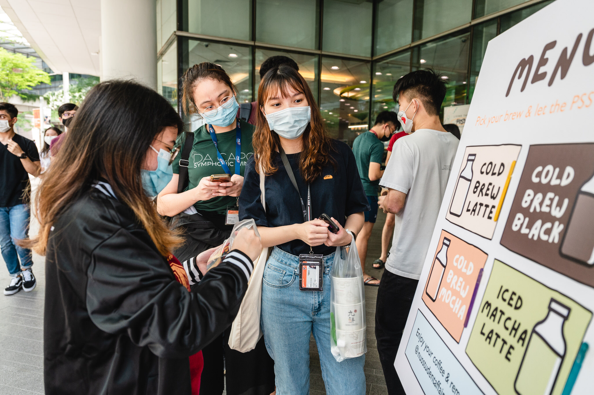 Tiffany greeting participants at the “It’s okay” Roadshow at UTown on 8 April 2021

