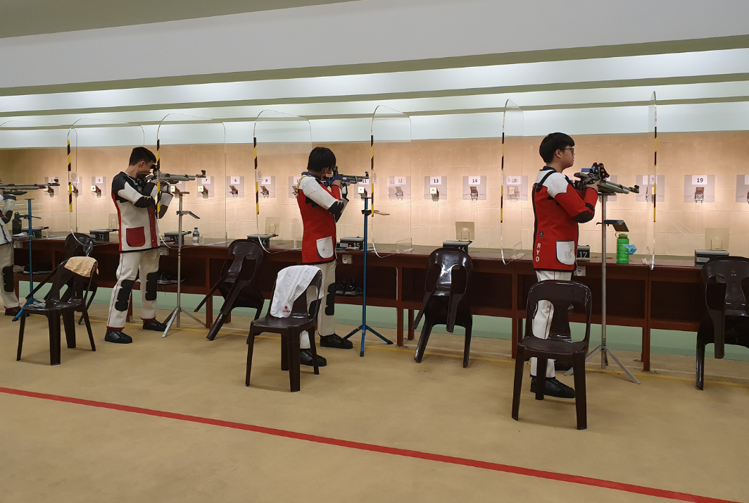 Participants adhering to strict safe-distancing measures. Photo: Hwa Chong Institution

