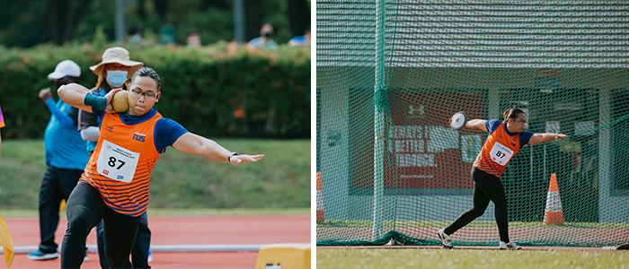 Eric Yee taking a shot for Discus Throw