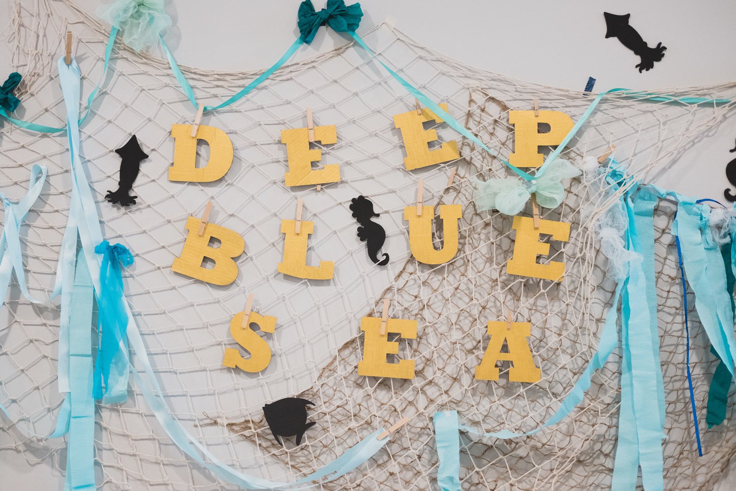 Backdrop and artwork from Deep Blue Sea, a classical concert for children with sensory difficulties. (Credit: YSTCM)

