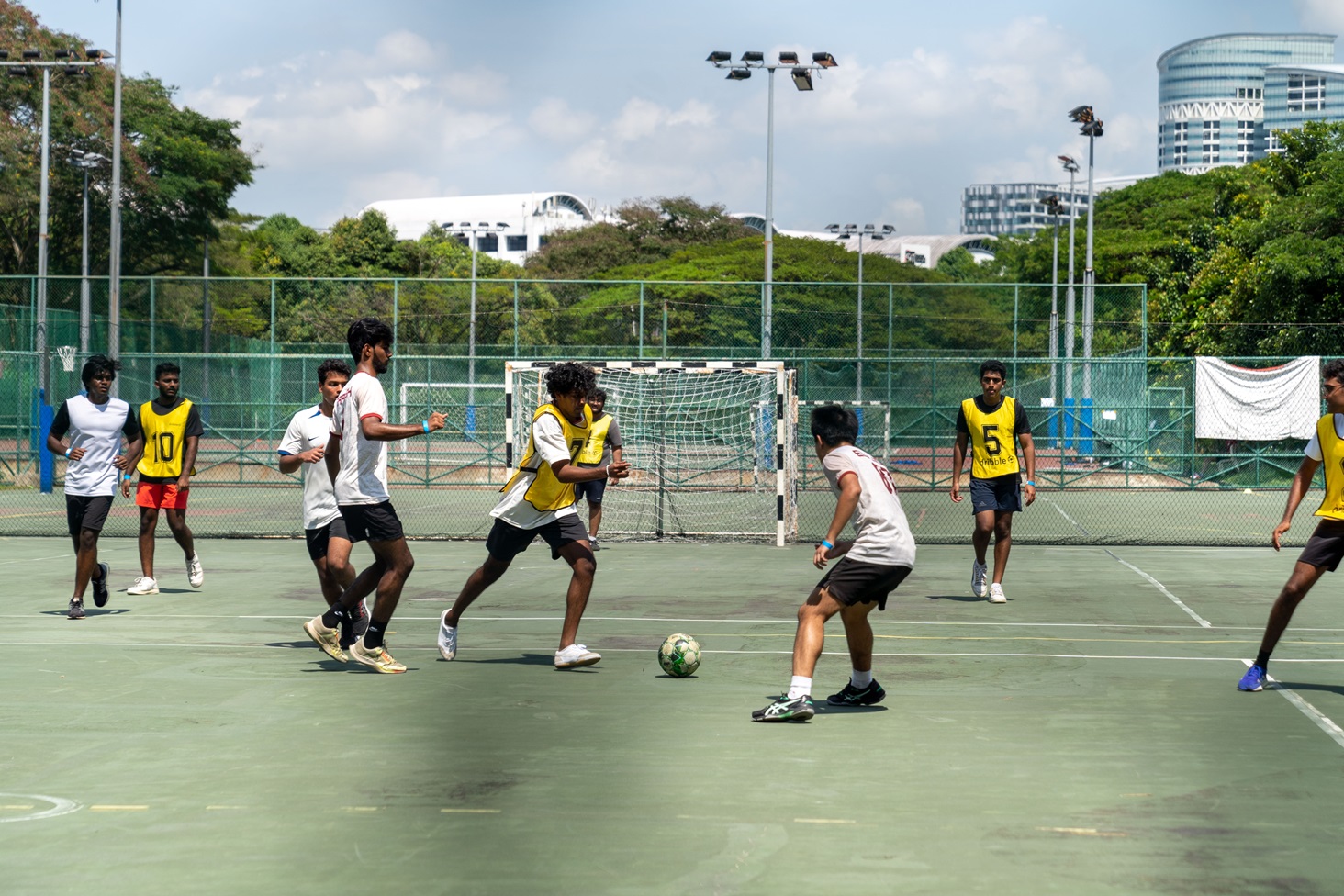 Participants competing in a Futsal competition at Sports Spectra. 