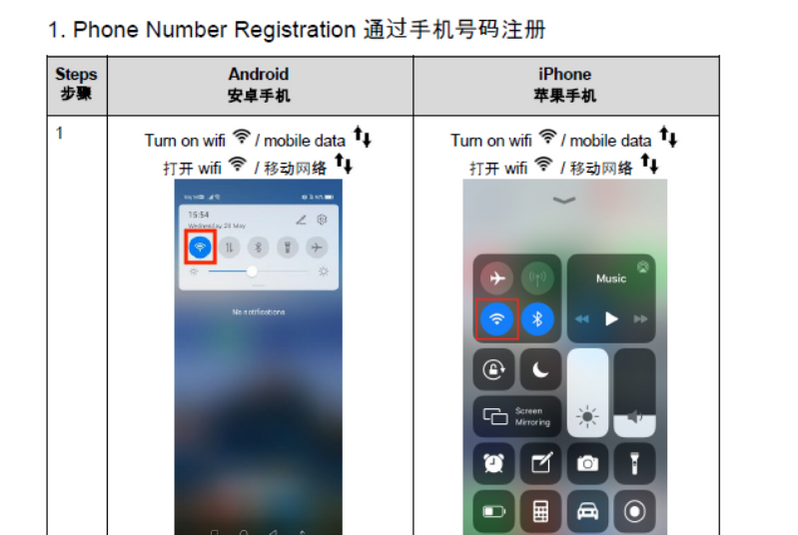 Screenshot of learning materials prepared requiring translation from English to Mandarin.