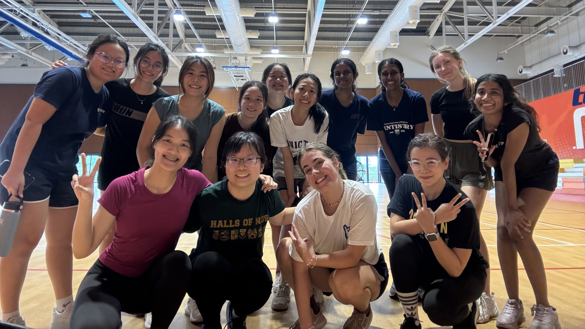 Berniss (front row, first from left) with participants of the women’s boxing workshops at NUS, which she organised during her time as President of NUS Boxing.