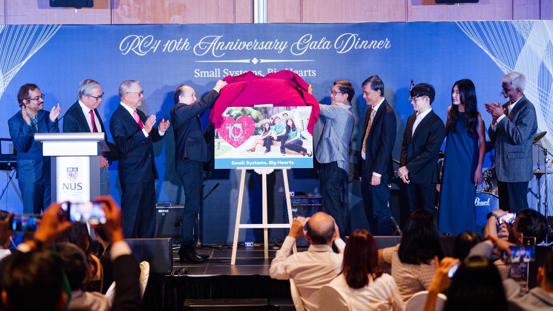 At the gala dinner, RC4 launched a S$250,000 bursary fund to empower students in need. Witnessed by past and present staff, students and alumni of RC4, it will go towards supporting their academic and personal development at the College. (Photo: Shenn Tan)