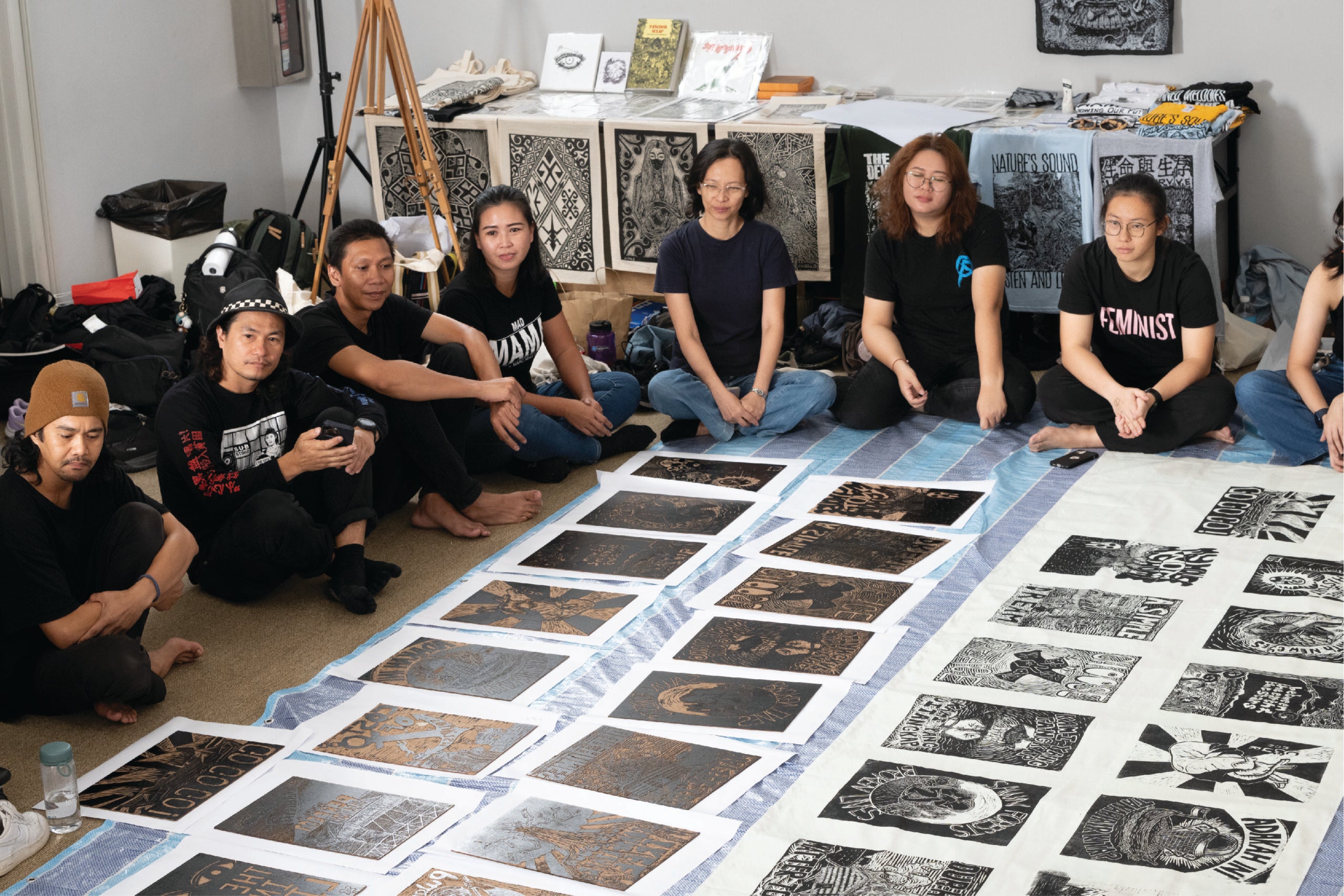 Artist collective with participants