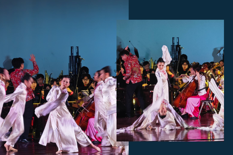 The trip culminated in a combined performance which married the Western and Chinese orchestra instruments and Chinese Dance. 