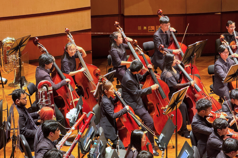 The Bass section in the orchestra consisted of musicians from NUSSO and Malaysian Philharmonic Youth Orchestra musicians and YST alumni working in Malaysia.