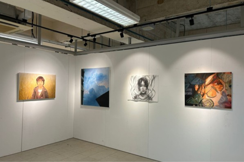 As part of her JC art curriculum, Megan was able to exhibit her artworks in school. 
