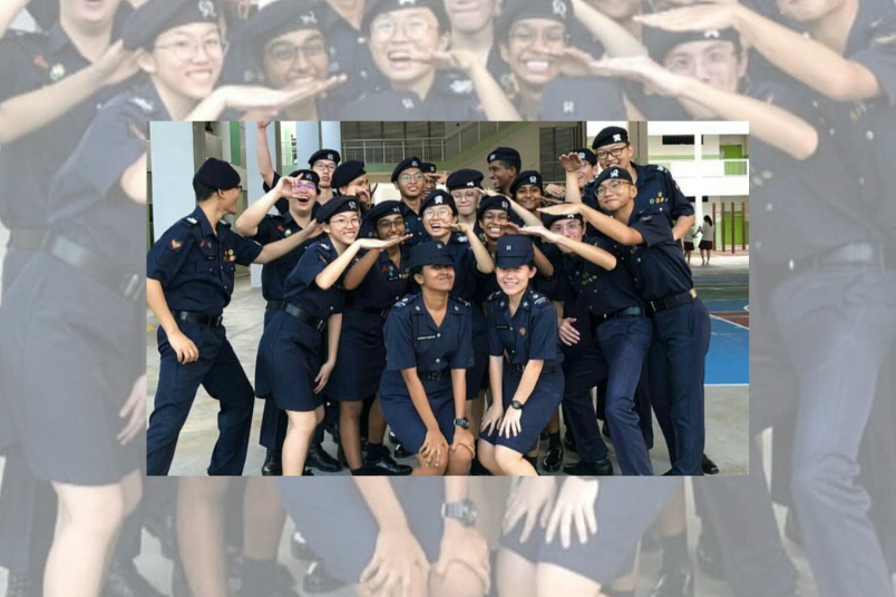Amanda with her fellow squad mates at Unity Secondary School’s 2020 NPCC Passing Out Parade.